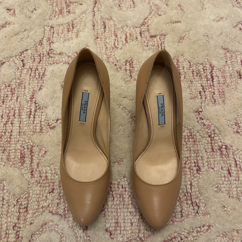Prada Nude Leather Pump